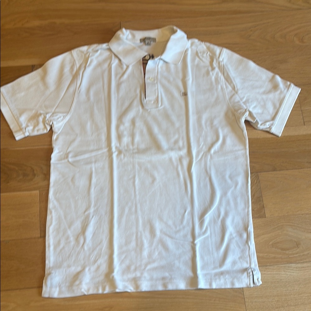 Burberry White Polo Shirt